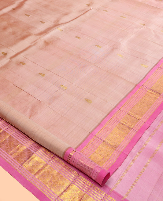 Pale Pink Kanchipuram Silk Saree