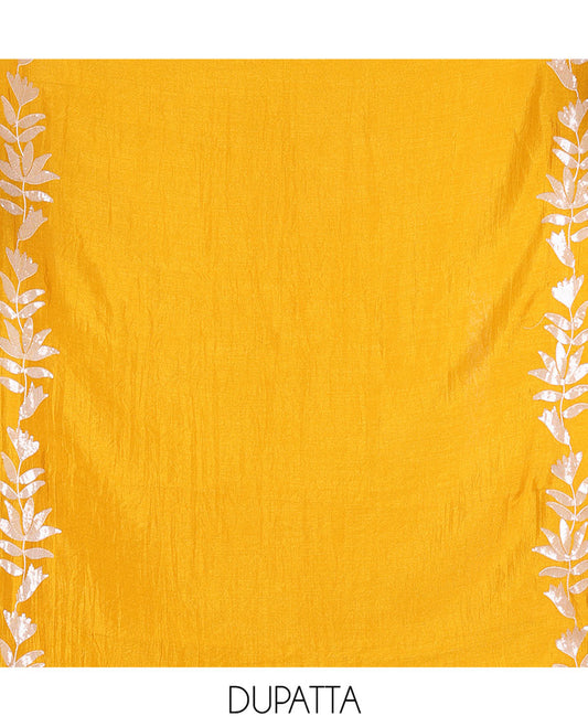 Wine Material Churidar Set, Detailed with Floral Motifs Sequins-Thread Embroidered on Its Vichitra Silk Top, Comes with a Contrast Santoon Bottom, and Paired with a Vichitra Silk Floral Embroidered Scallop Dupatta