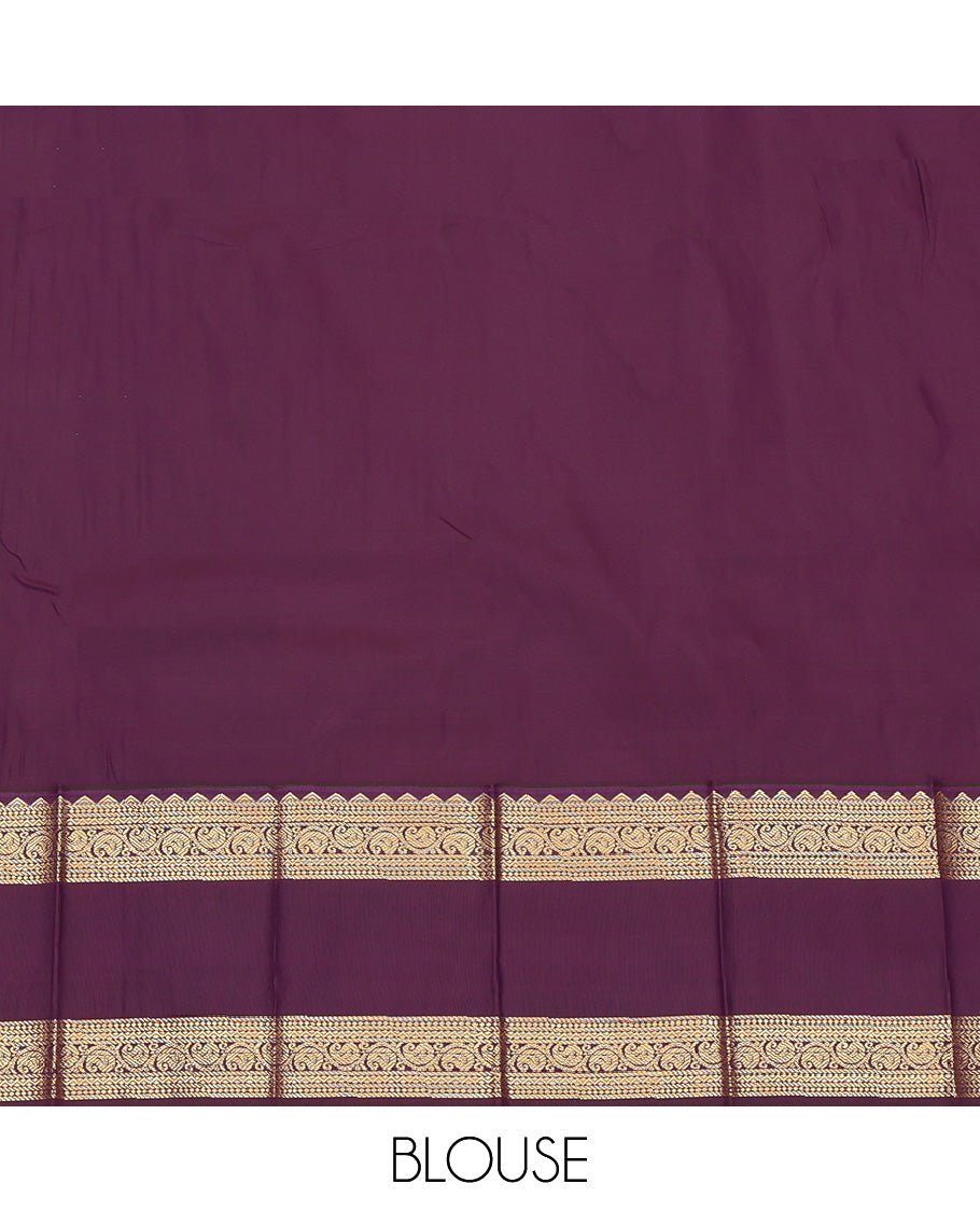 Orange Traditional Zari Design Budget Silk Saree