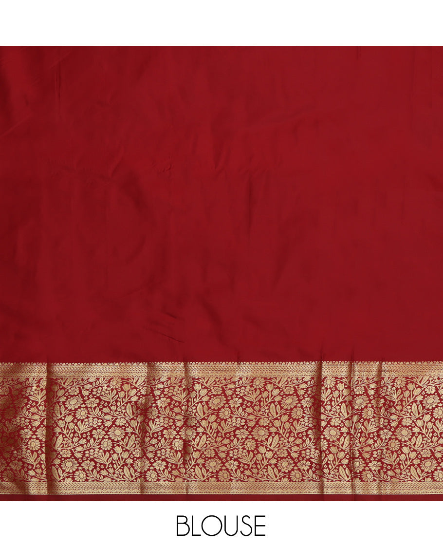 Green Art Silk Pavadai Material Set