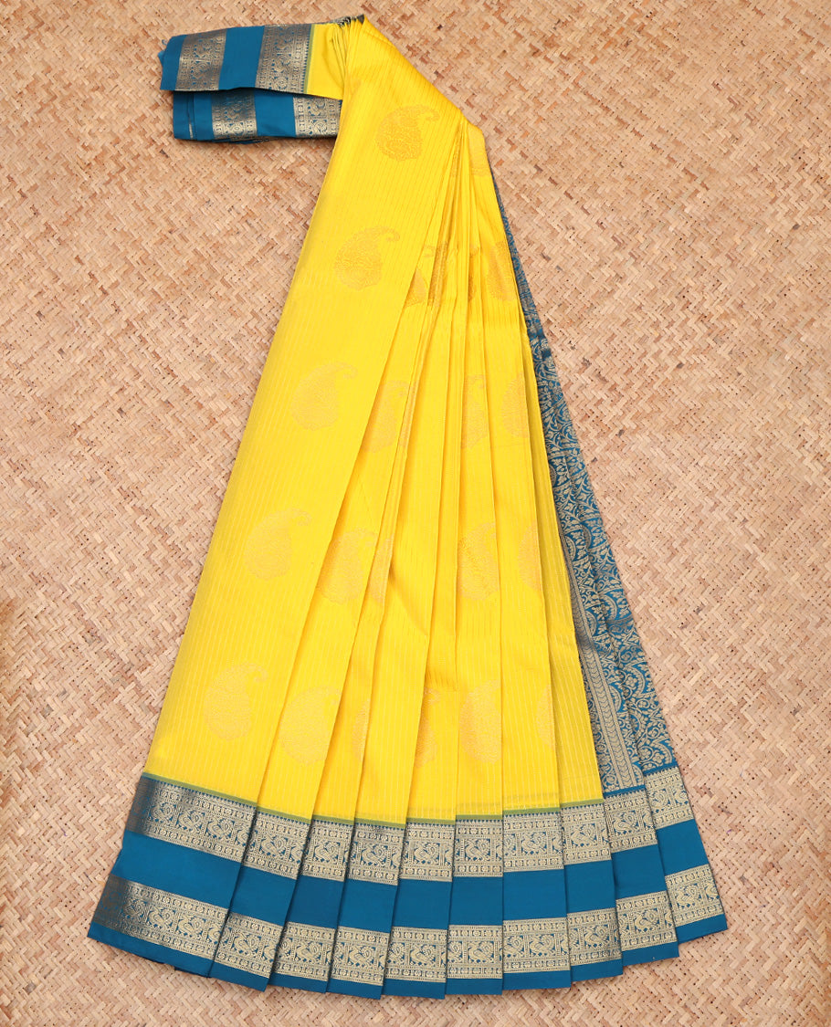 Yellow Budget Silk Saree