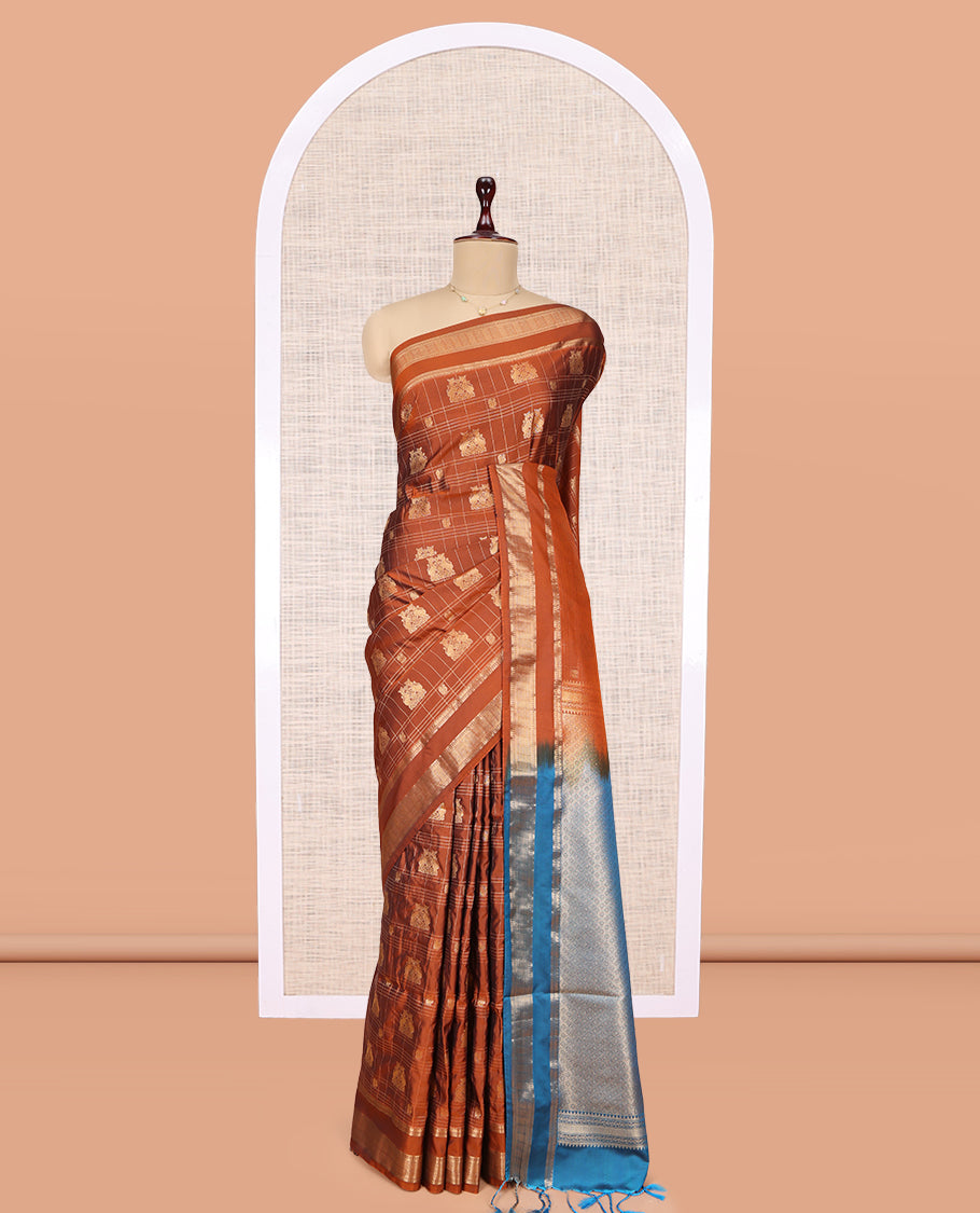 Rust Budget Silk Saree
