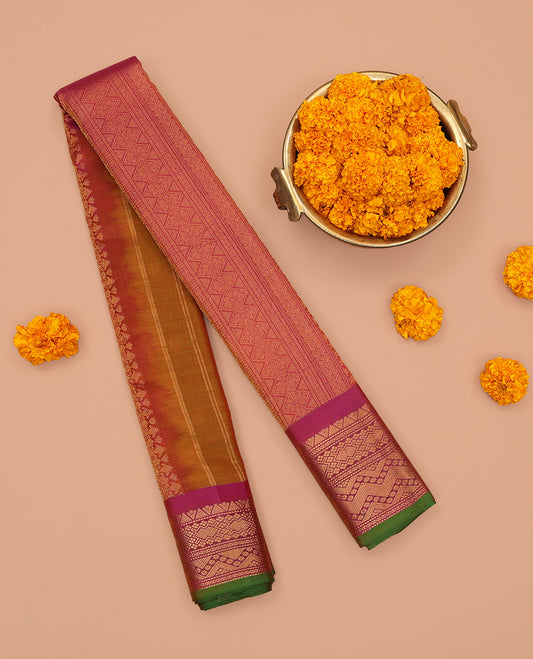 Green Gadwal Silk Mix Saree
