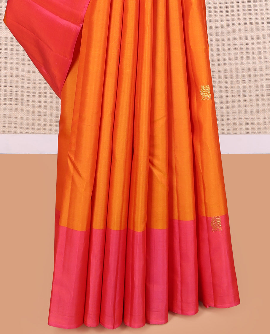 Orange Kanchipuram Silk Saree