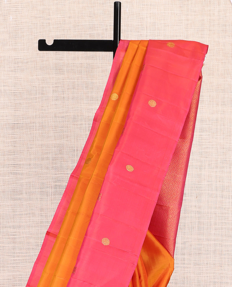 Orange Kanchipuram Silk Saree