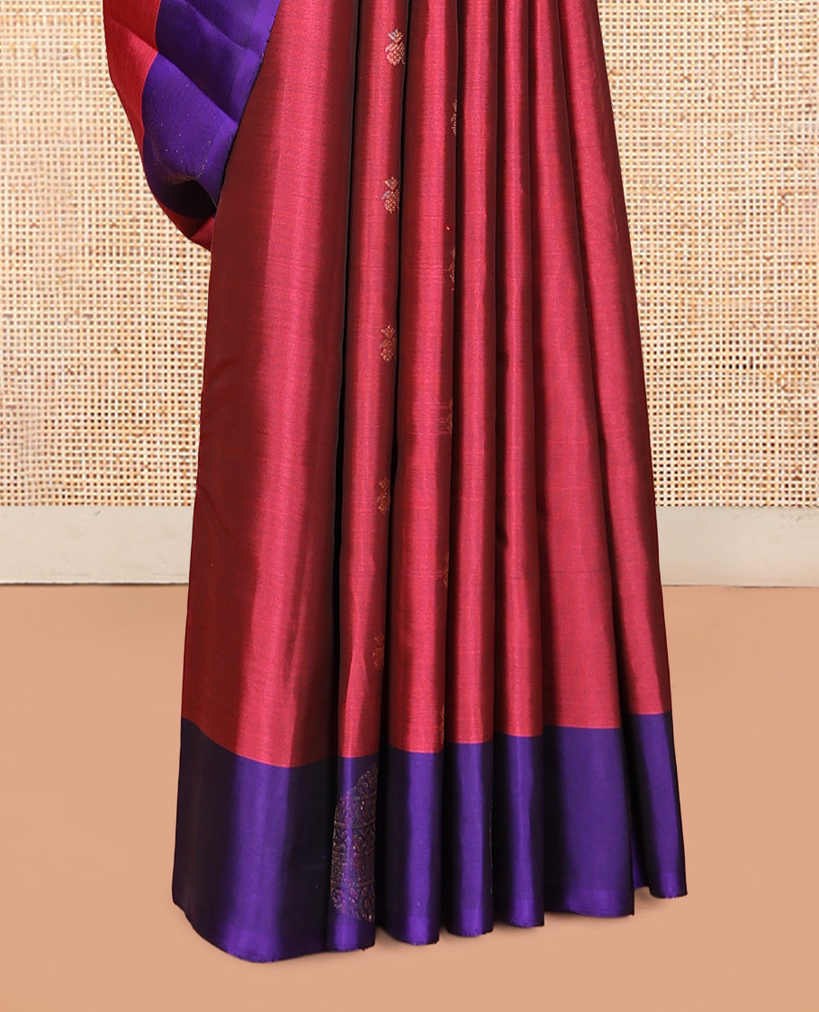 Red Mayuri Lite Silk Mix Saree
