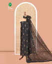 Black Mul Chanderi Material Chudidar Set