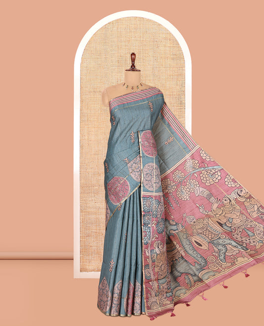 Peacock Fancy Tussar Saree