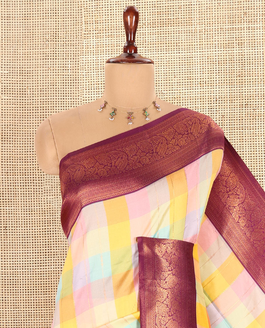 Purple Fancy Softy Silk Saree