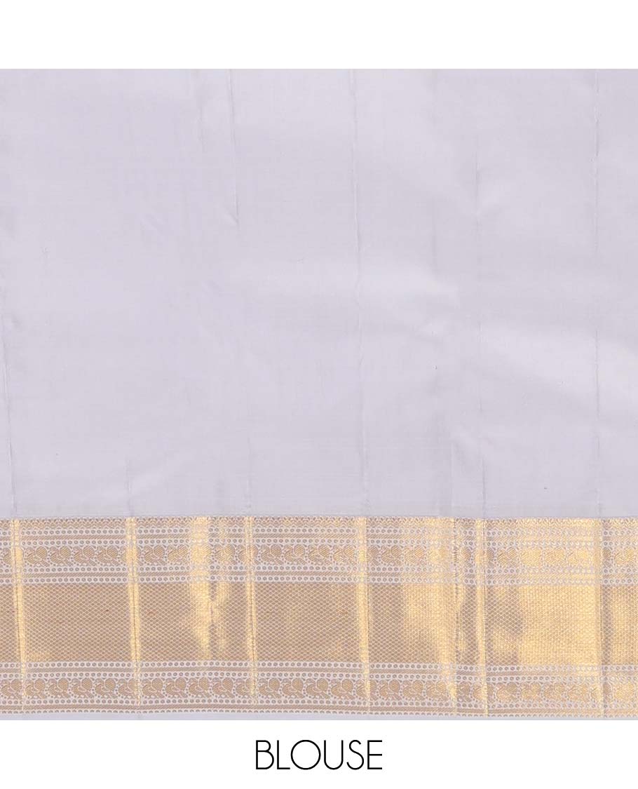 Purple jacquard wedding silk saree, contrast border of banaras, mayil, and mayil kann designs, and jaal pallu