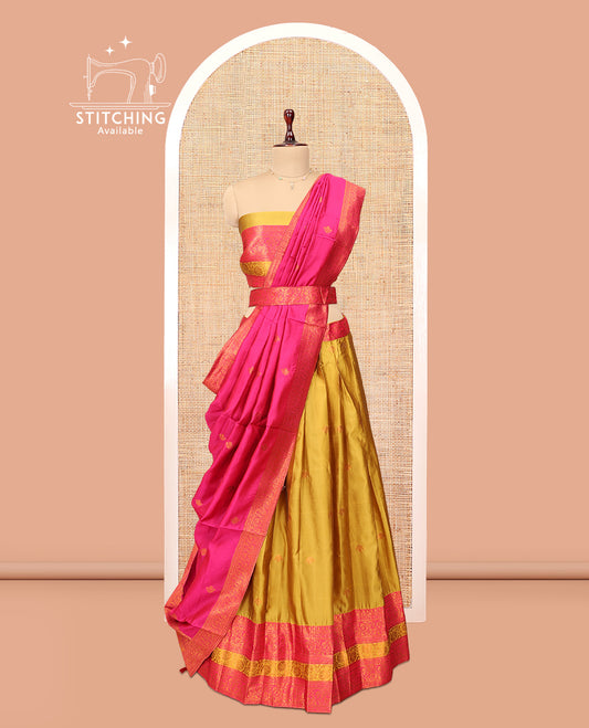 Green Banaras Half-Saree
