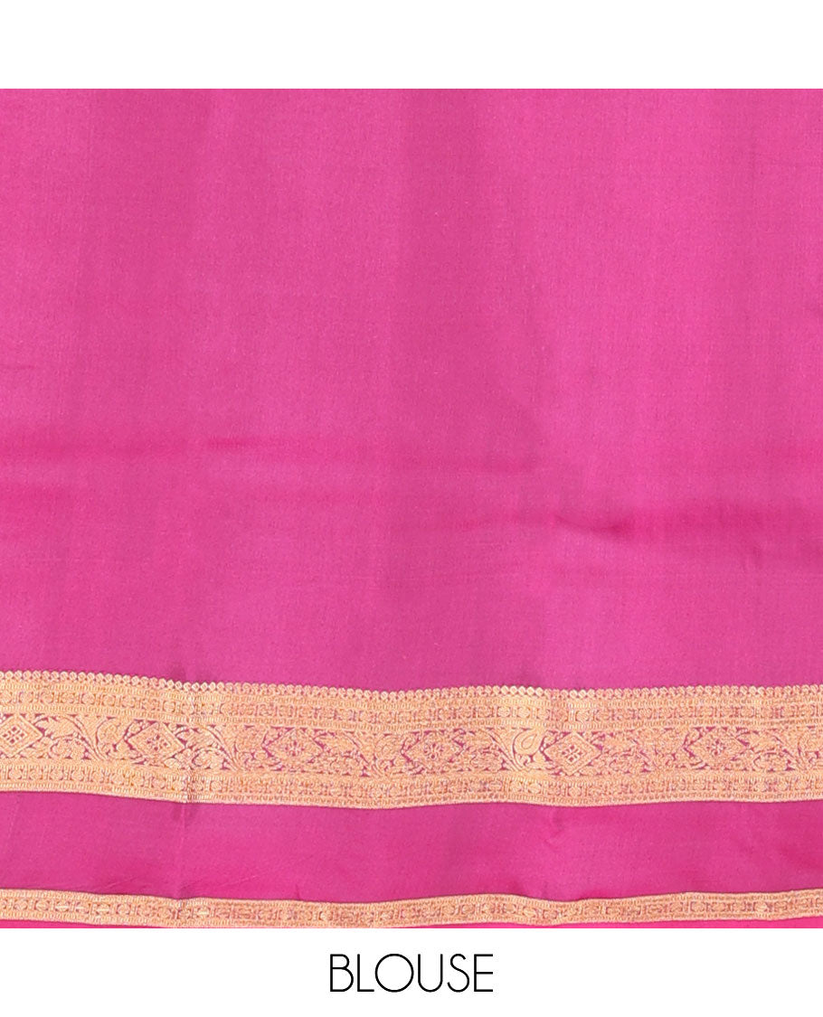 Eggplant purple zari buttas silk saree, contrast rettai pettu traditional zari border & pallu of diagonal zari stripes