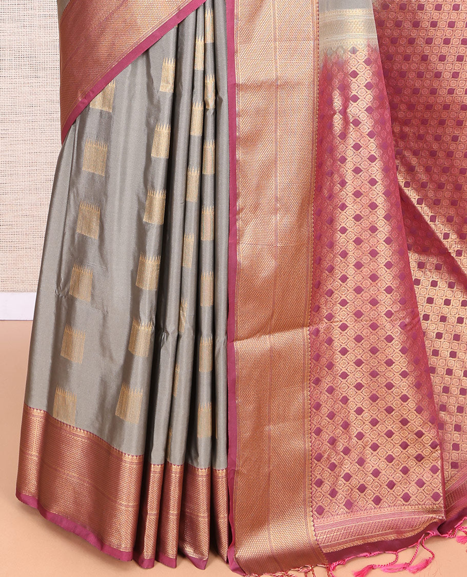 Grey Budget Silk Saree