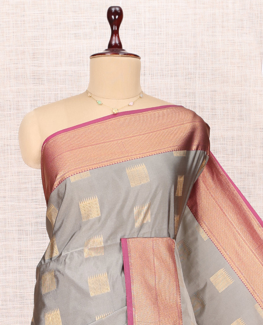 Grey Budget Silk Saree