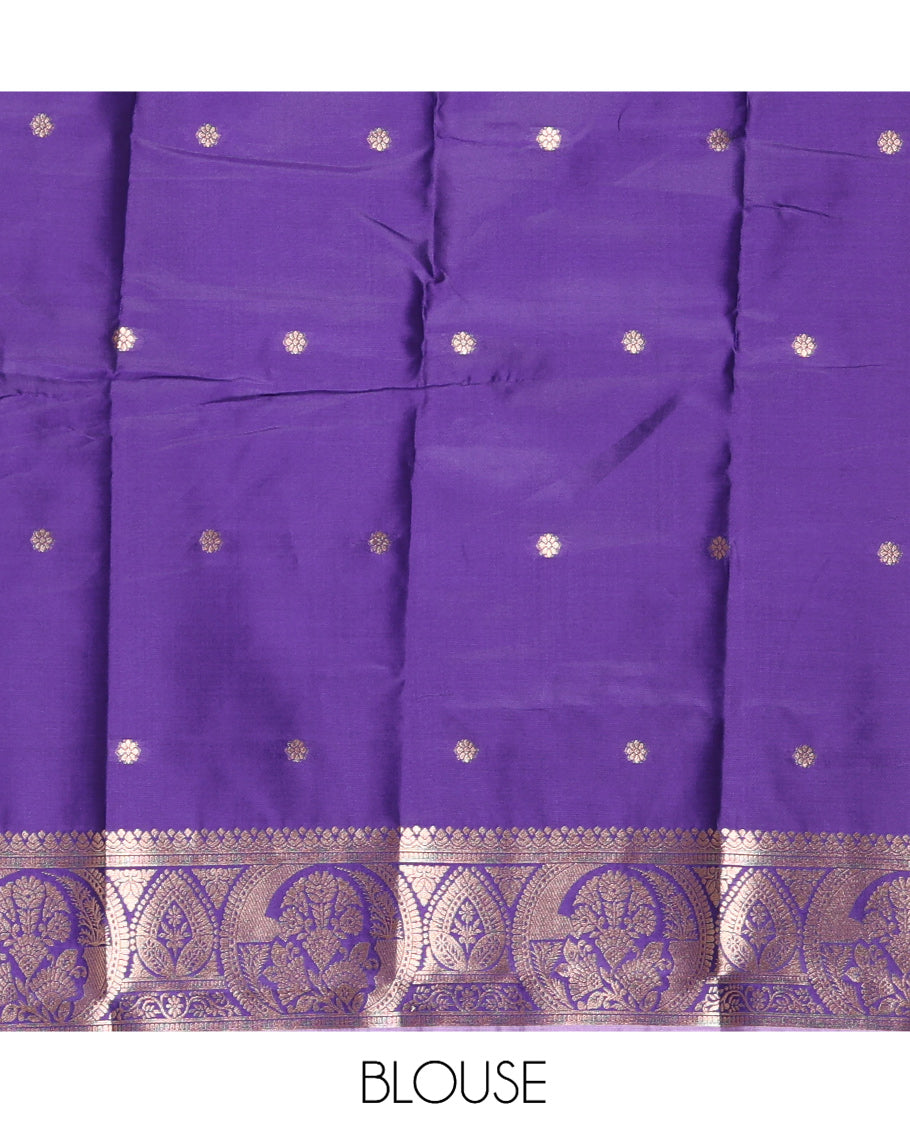 Borderless Lavender Elite Soft Silk Saree