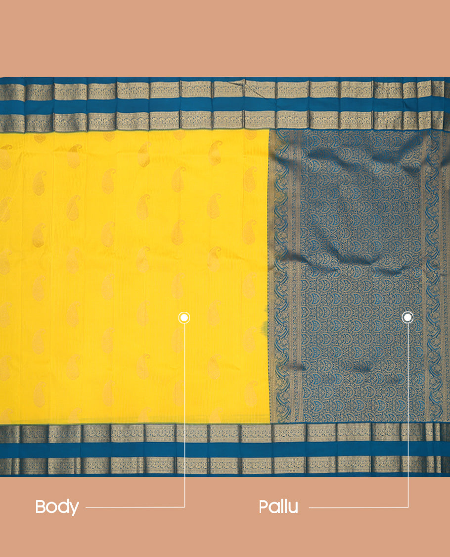 Yellow Budget Silk Saree