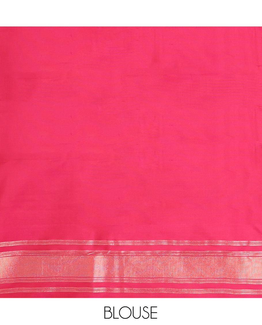 Red Plain Kanchipuram Silk Saree