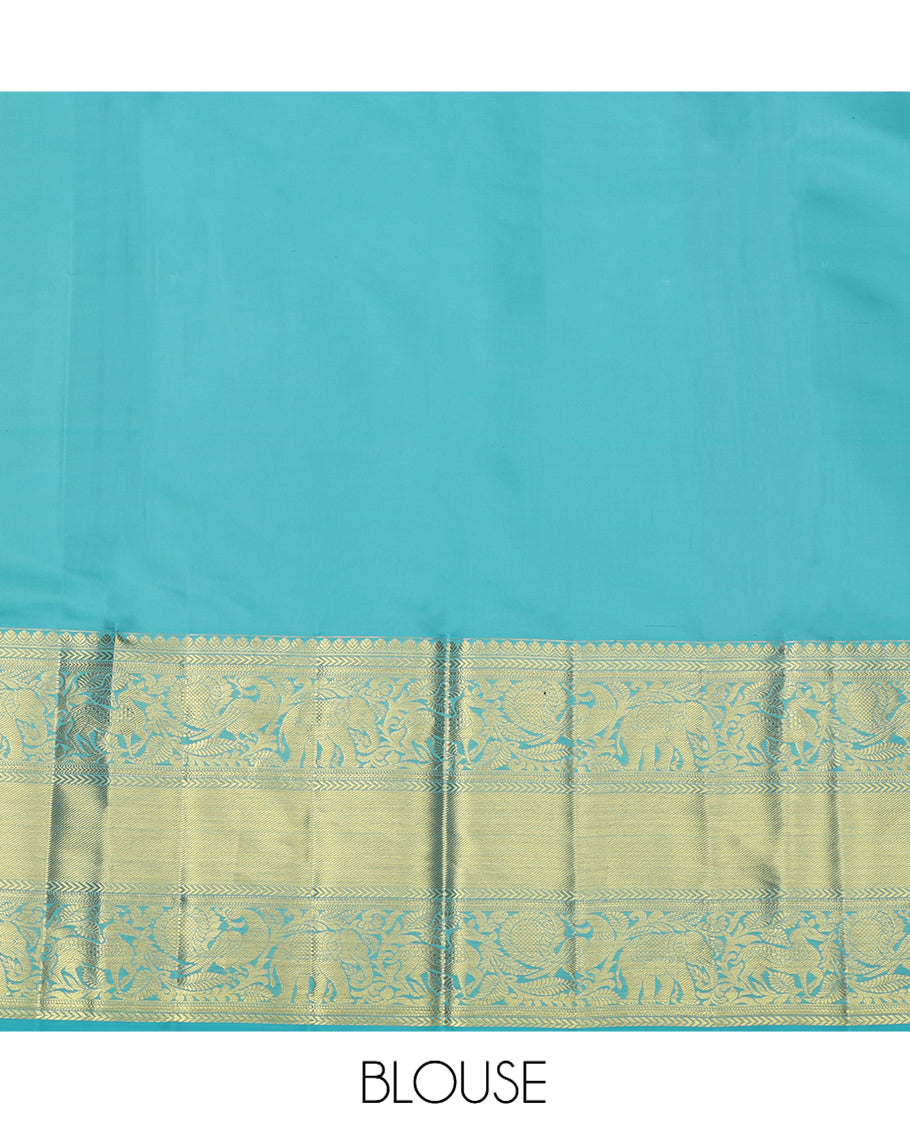 Red Pure Silk Pavadai Material Set