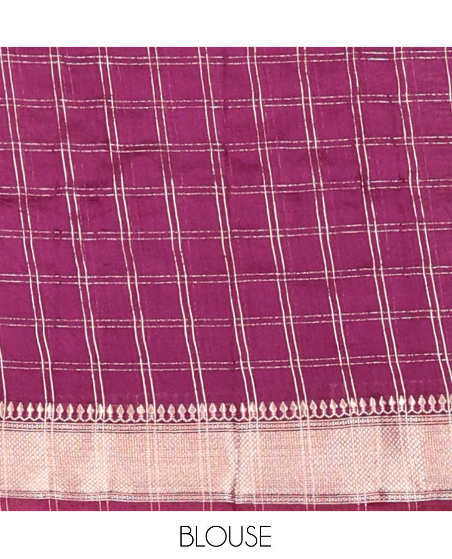 Light Orange Assam Silk Saree