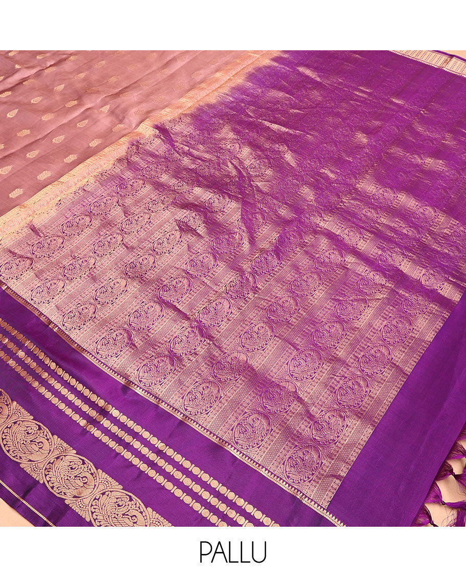 Onion Pink-Violet Vasundhara Lite Silk Mix Saree