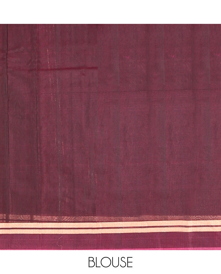 Bottle Green Plain Silk Cotton Saree