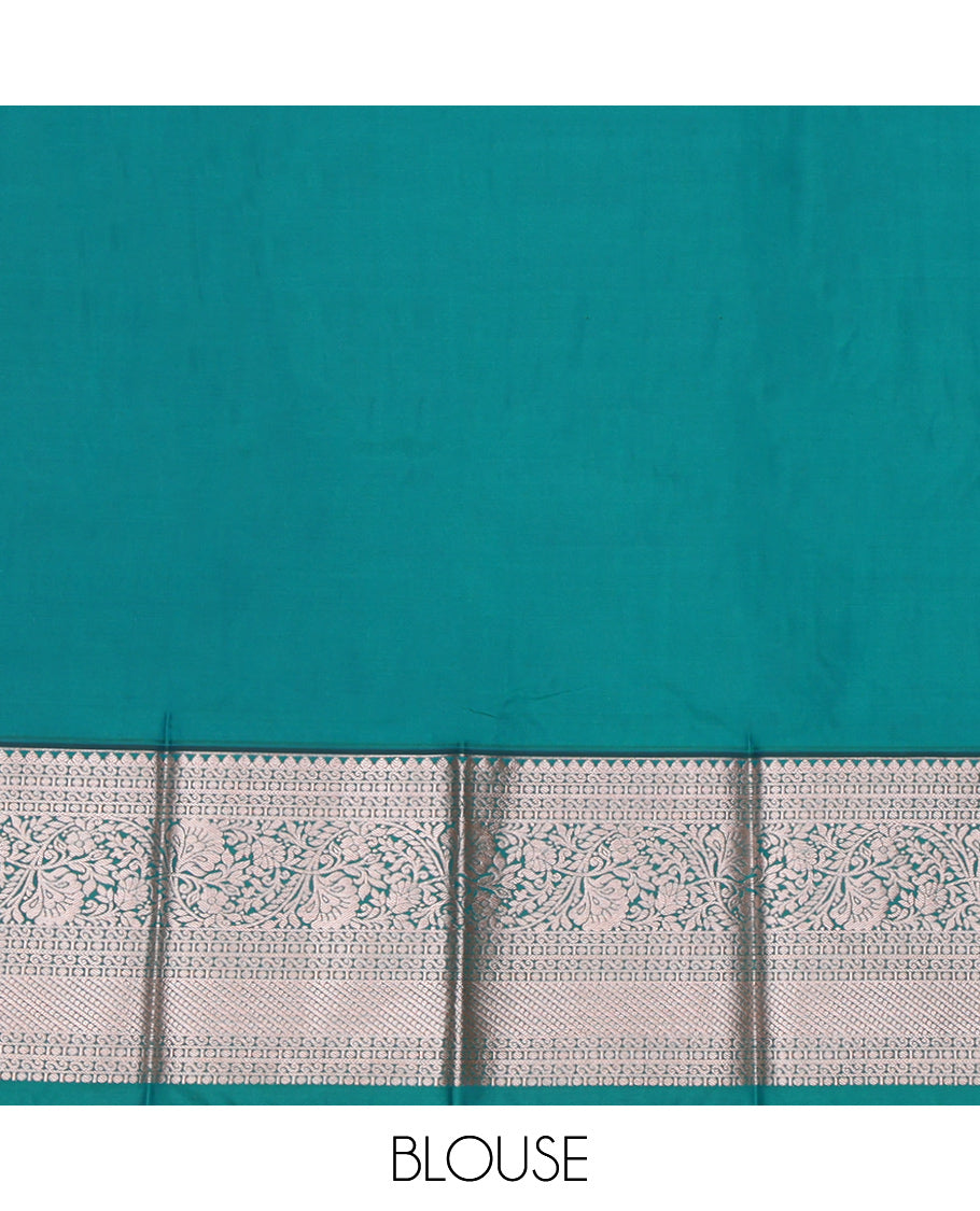 Violet Budget Silk Saree, Delicately Woven with Zari Designs, Complemented by a Contrast Traditional Zari Border, Floral Pallu, and a Contrast Blouse
