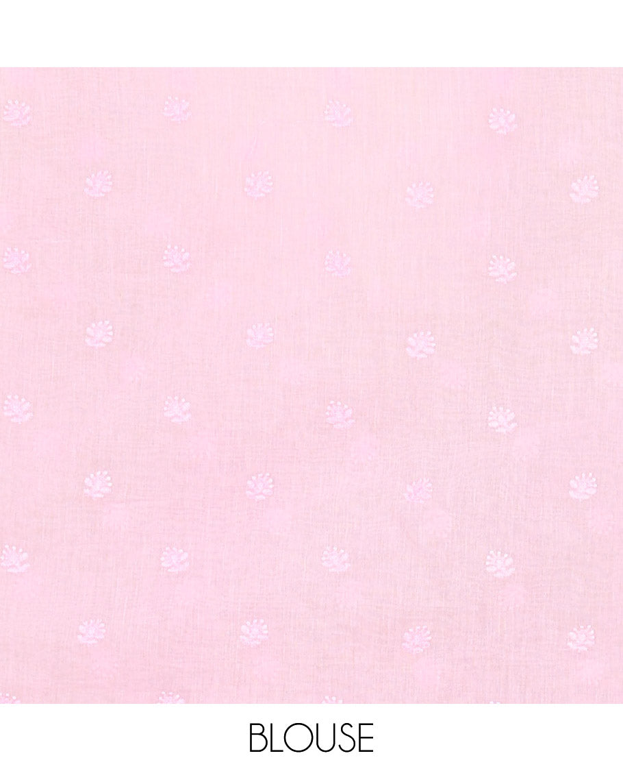Baby Pink Organza Saree