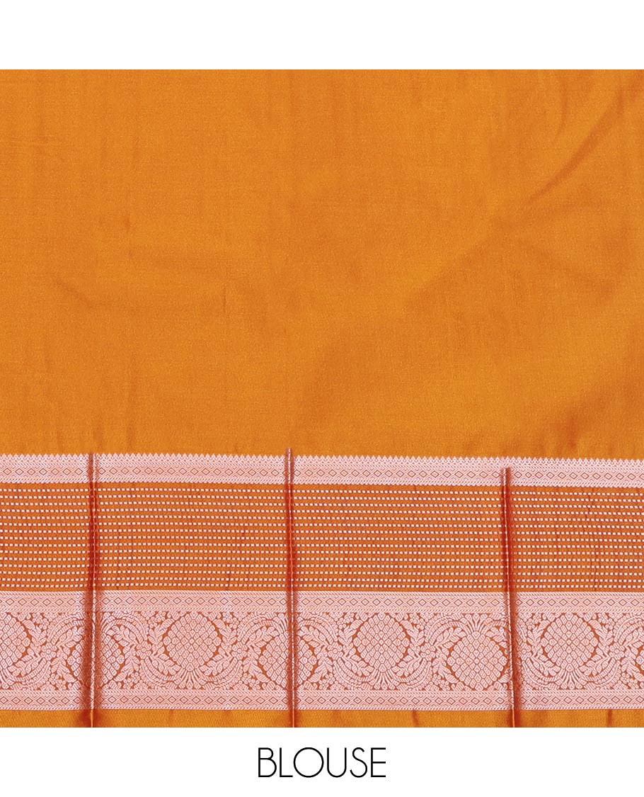 Yellow Budget Silk Saree, Detailed with Zari Buttas All Over Its Body, Highlighted by a Traditional Zari Border, Intricately Designed Pallu, and Paired with a Matching Blouse