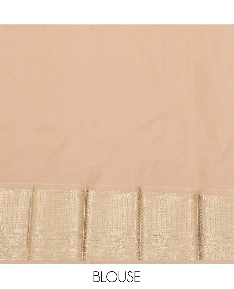 Yellow Budget Silk Saree, Featuring Zari Buttas on Its Body, Complemented by a Contrast Traditional Zari Design Border, Grand Pallu, and Paired with a Contrast Blouse