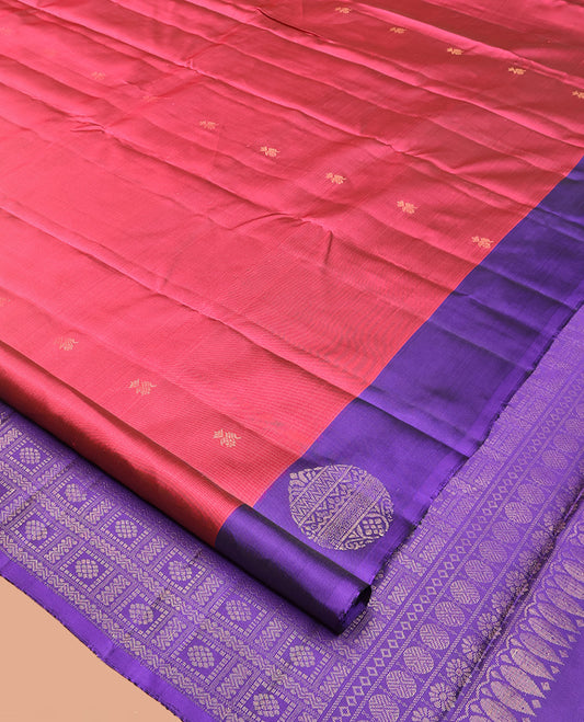 Red Mayuri Lite Silk Mix Saree