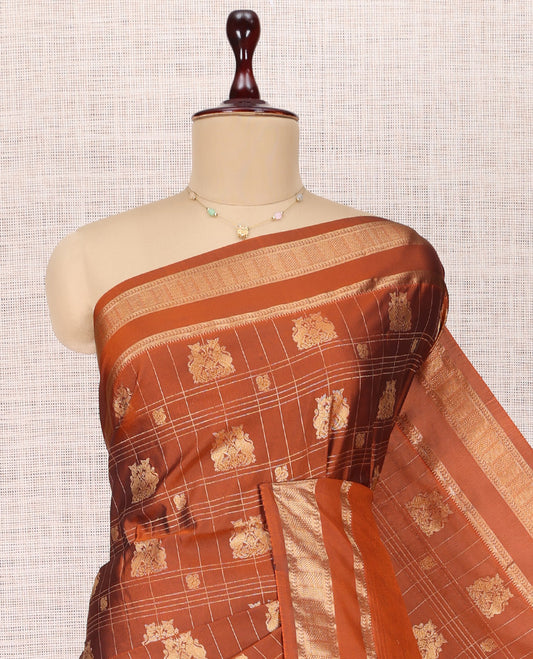 Rust Budget Silk Saree