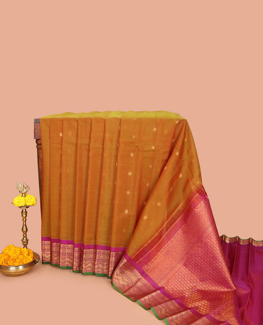 Green Gadwal Silk Mix Saree