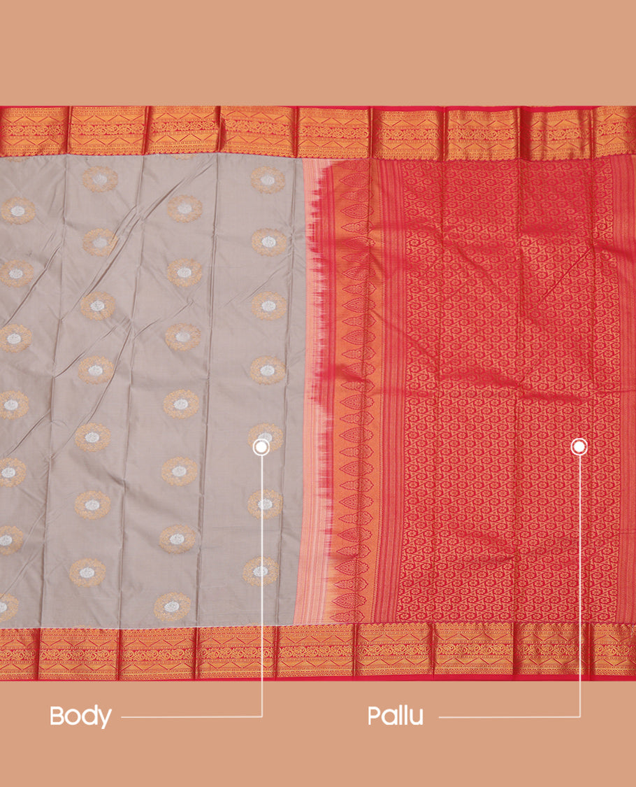 Grey Budget Silk Saree