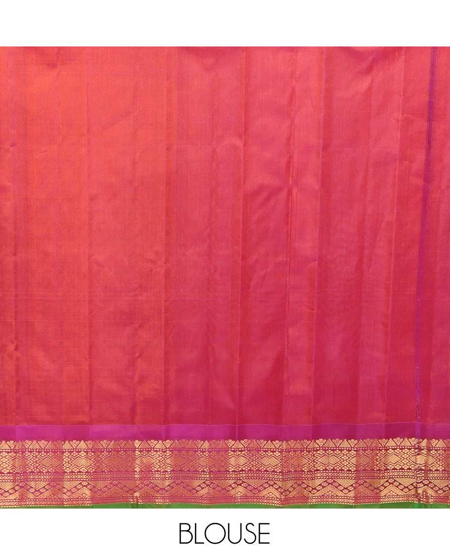 Green Gadwal Silk Mix Saree