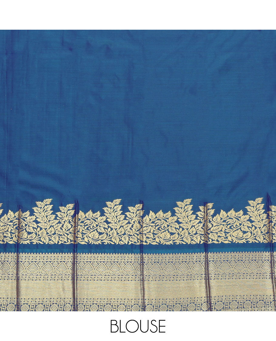 Pink Budget Silk Saree, Showcasing Zari Buttas All Over Its Body, Complemented by a Contrast Traditional Zari Design Border, Jaal-Patterned Pallu, and Paired with a Contrast Blouse