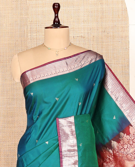 Peacock Green Gift Saree
