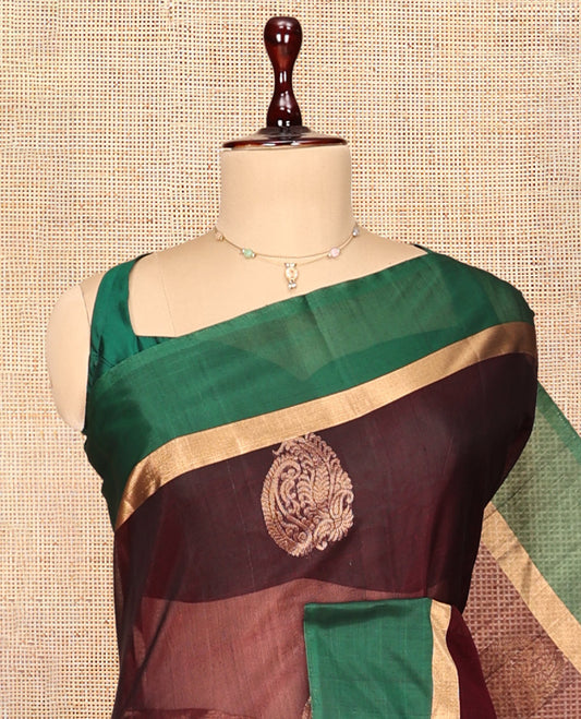 Maroon Silk Cotton Saree