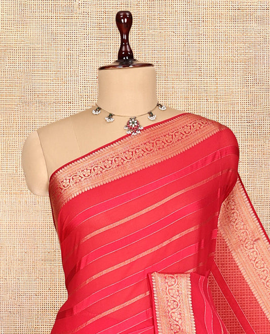 Pink Semi Mysore Silk Saree