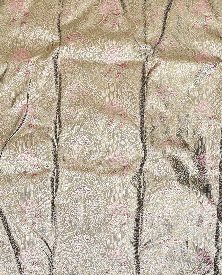 Grey Art Silk Half-Saree