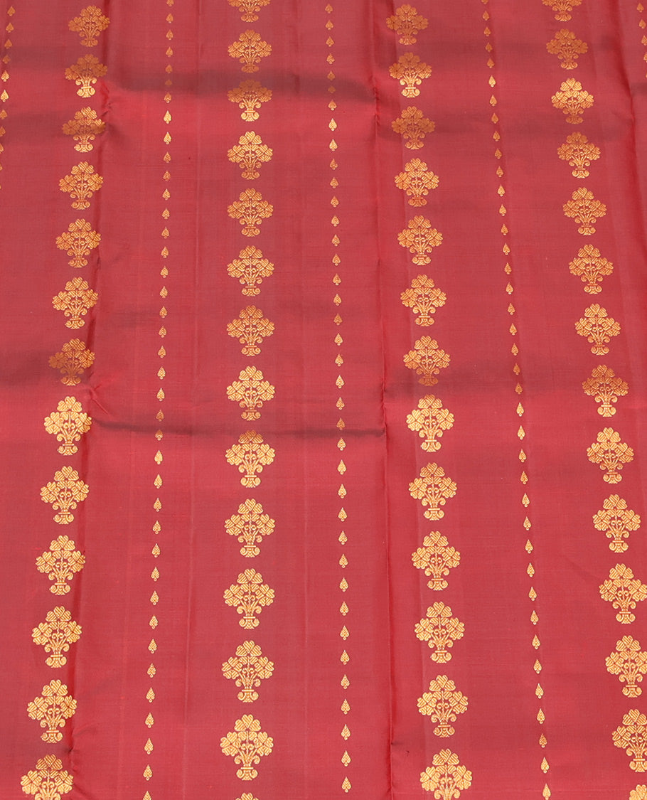 Maroon Pure-Silk Half-Saree