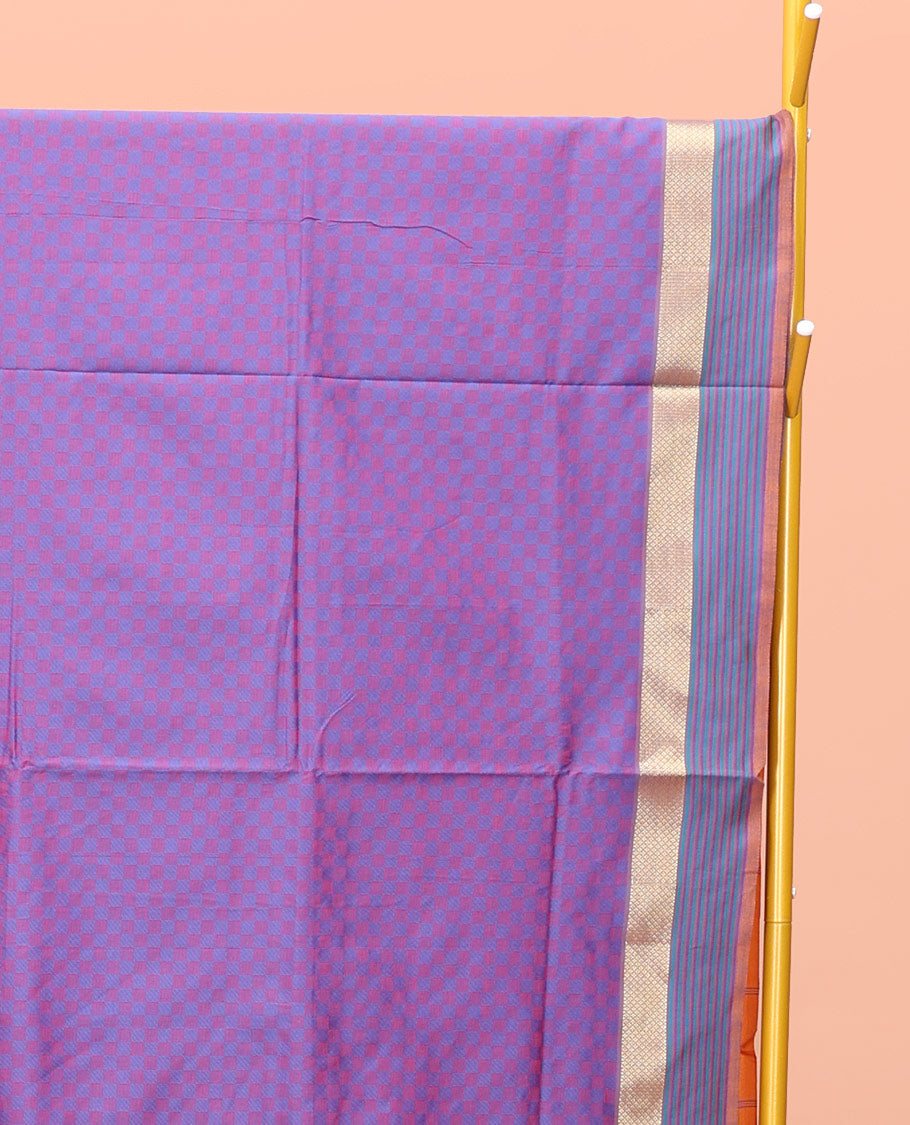 Lavender Poly Cotton Saree