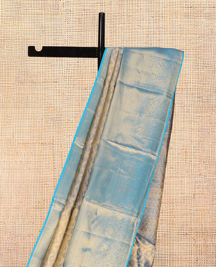 Blue Kanchipuram Tissue Silk Saree
