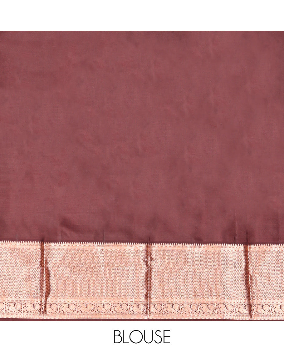 Pista Green and Brown Vasundhara Silk Saree
