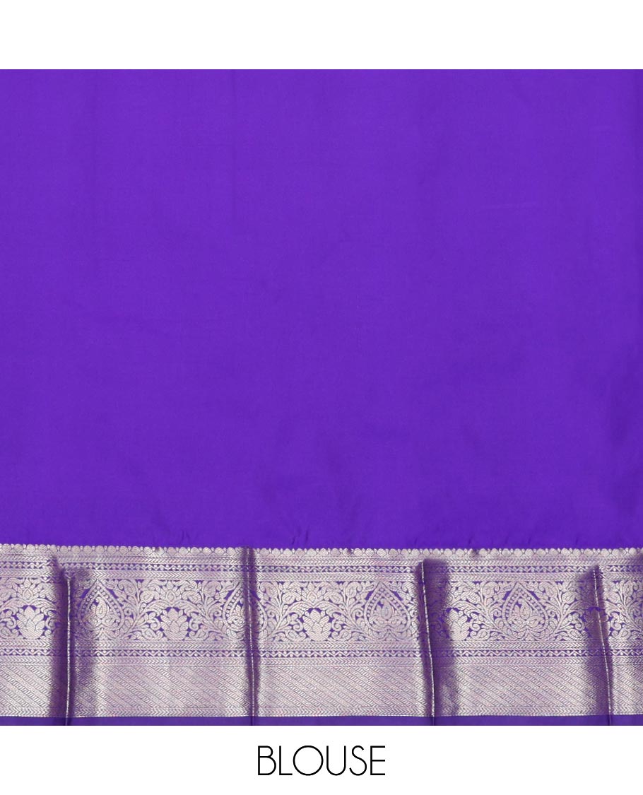 Pink Budget Silk Saree, Adorned with Zari Buttas All Over Its Body, Complemented by a Contrast Traditional Zari Design Border, Grand Jaal Pallu, and Paired with a Contrast Blouse
