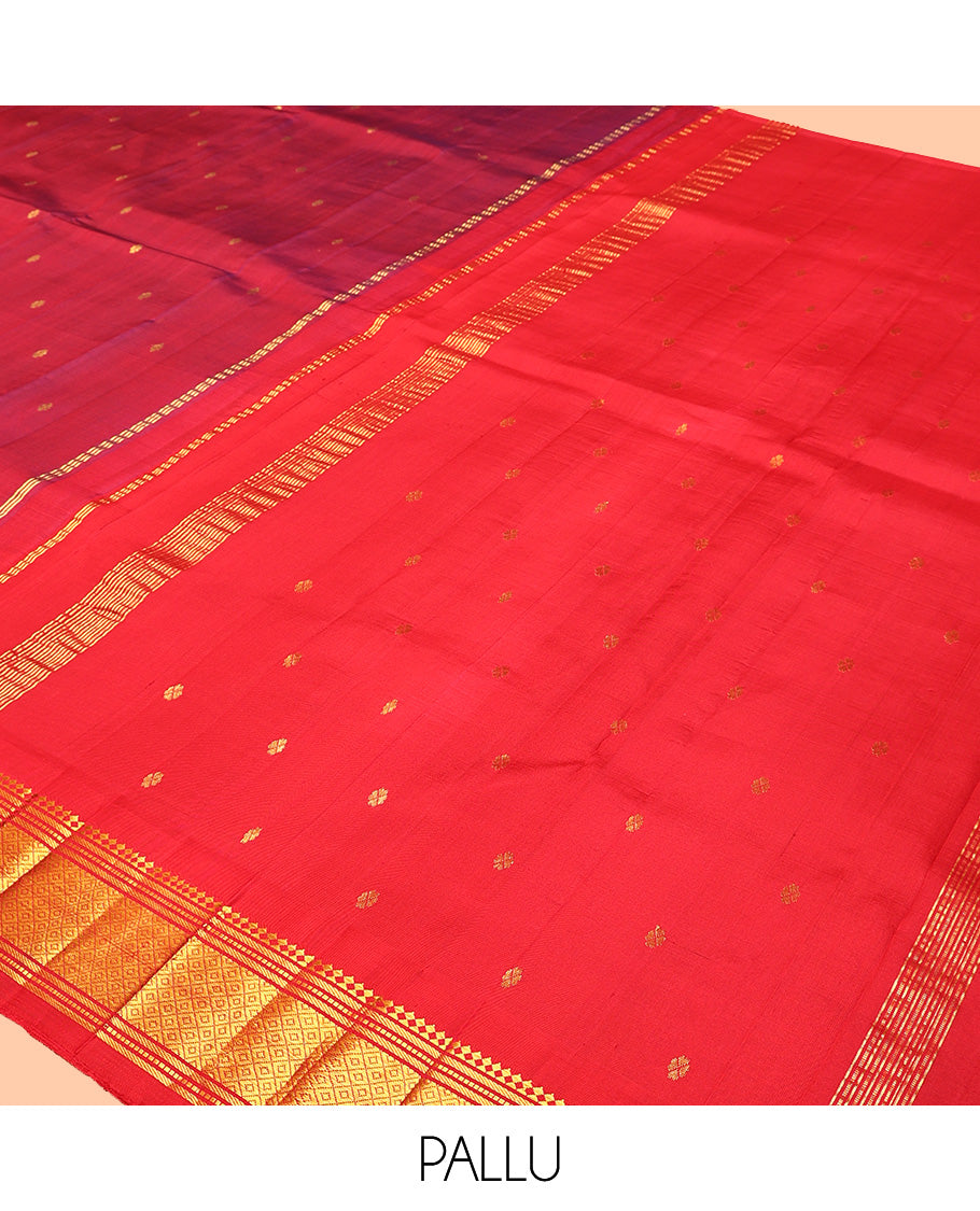 Light Maroon Kanchipuram Silk Saree