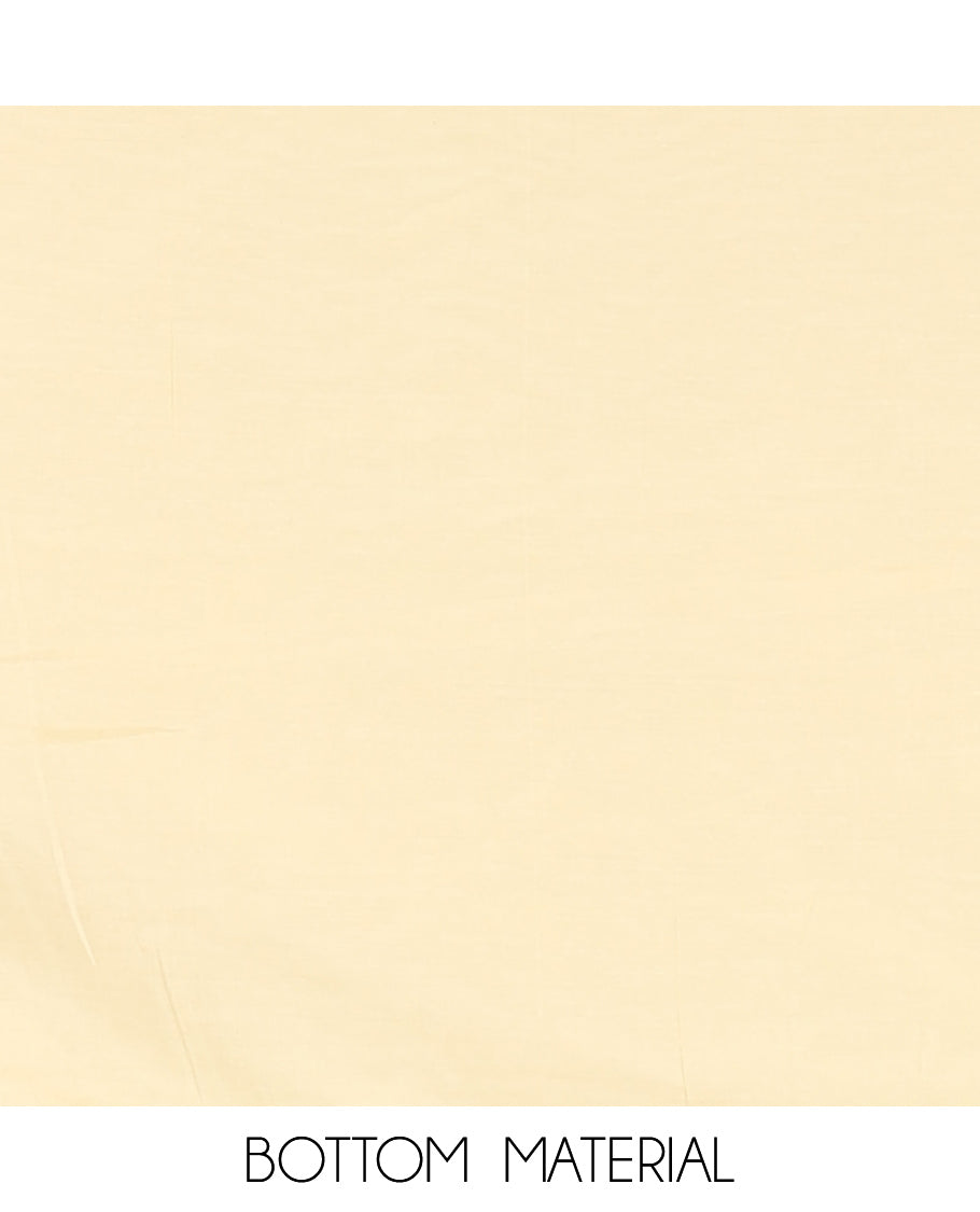 Yellow Mul Chanderi Material Chudiddar, Floral Embroidered Top, Plain Bottom, Embroidered Dupatta