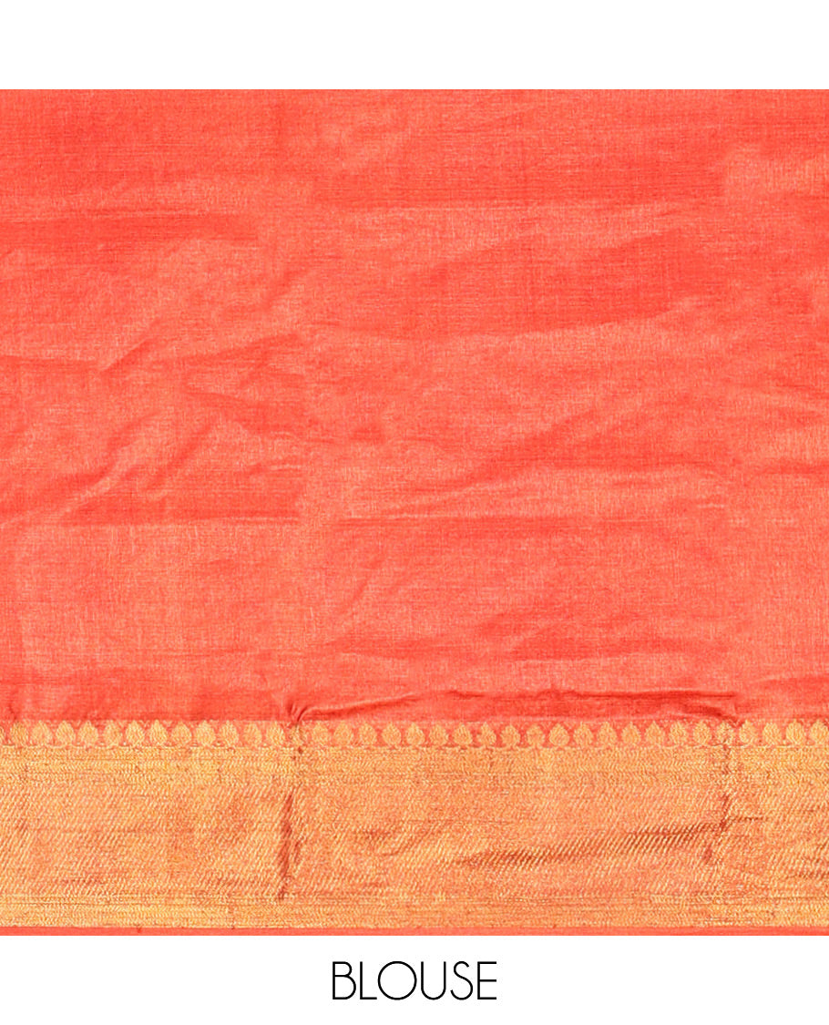 Red Fancy Tussar Saree