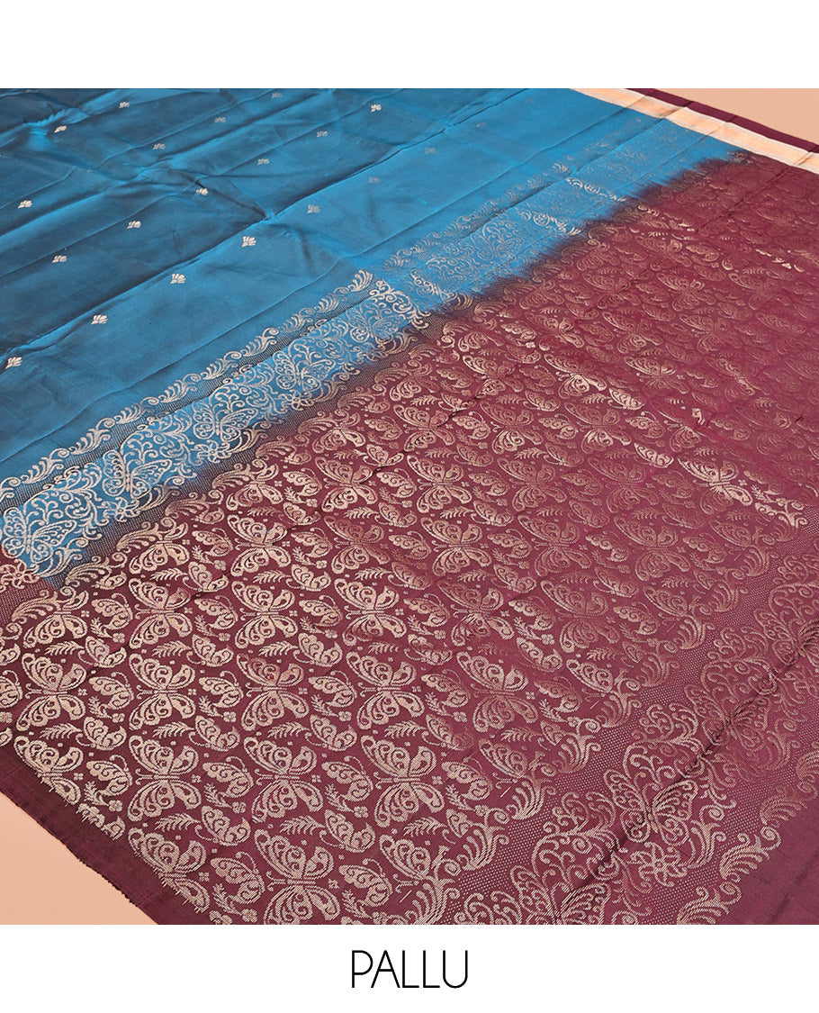 Blue Mayuri Soft Silk Saree
