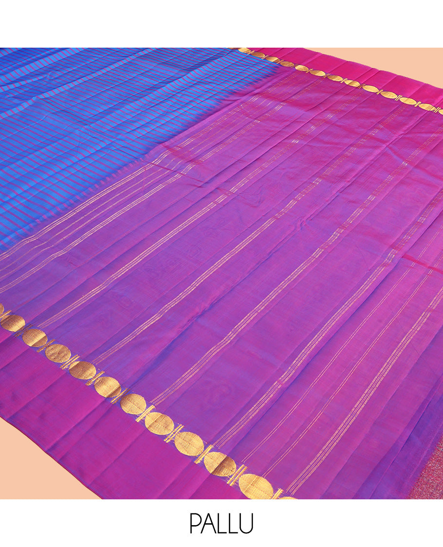 Blue Kanchipuram Silk Saree