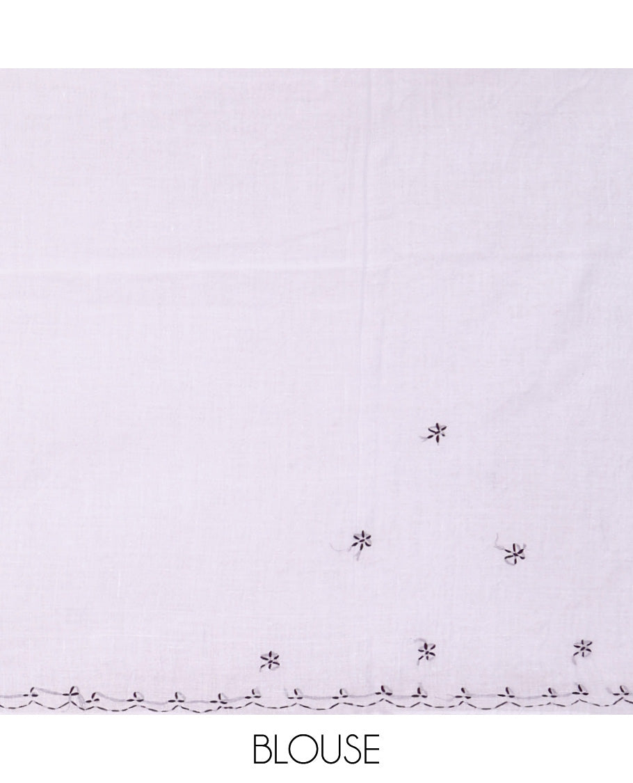 White Lucknowi Chikankari Saree